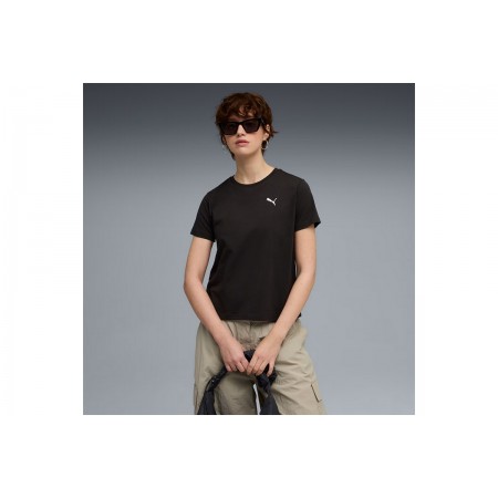 Puma Strong Cross Back Γυναικείο Κοντομάνικο T-Shirt Μαύρο