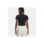 Under Armour Rival Rib Baby Γυναικείο Κοντομάνικο Crop Top Μαύρο