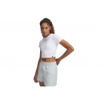 Under Armour Rival Rib Baby Γυναικείο Κοντομάνικο Crop Top Λευκό