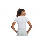 Under Armour Rival Rib Baby Γυναικείο Κοντομάνικο Crop Top Λευκό