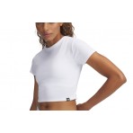 Under Armour Rival Rib Baby Γυναικείο Κοντομάνικο Crop Top Λευκό