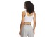 Under Armour Rival Rib Baby Γυναικείο Αμάνικο Crop Top Λευκό