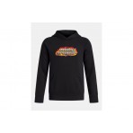 Under Armour Rival Fleece Flamin Wordmark Παιδικό Hoodie Μαύρο