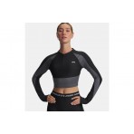 Under Armour Heatgear Rib 1-4 Zip Γυναικείο Μακρυμάνικο Crop Top