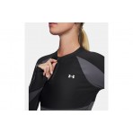 Under Armour Heatgear Rib 1-4 Zip Γυναικείο Μακρυμάνικο Crop Top