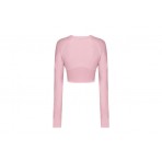 Under Armour Heatgear Rib 1-4 Zip Γυναικείο Μακρυμάνικο Crop Top Ροζ