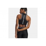 Under Armour Heatgear Rib Γυναικείο Αμάνικο Crop Top Μαύρο, Ανθρακί