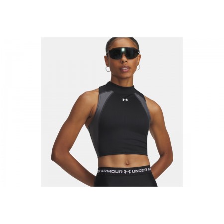 Under Armour Heatgear Rib Crop Top Αμάνικο Γυναικείο 