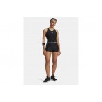 Under Armour Heatgear Rib Γυναικείο Κοντό Κολάν Μαύρο, Γκρι Σκούρο