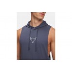 Under Armour Project Rock Ανδρική Αμάνικη Μπλούζα Μπλε Σκούρο