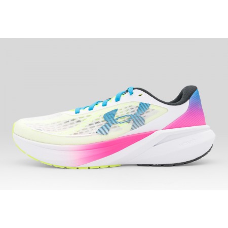 Under Armour Velociti Pace Αθλητικά Παπούτσια για Τρέξιμο Λευκά, Κίτρινο Φλούο, Ροζ Φλούο
