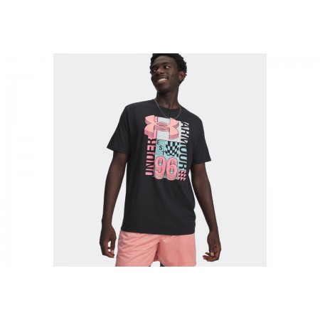 Under Armour Logo Collage Ανδρικό Κοντομάνικο T-Shirt Μαύρο