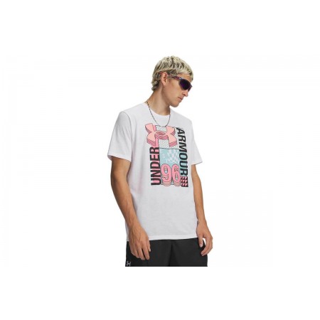 Under Armour Logo Collage Ανδρικό Κοντομάνικο T-Shirt Λευκό