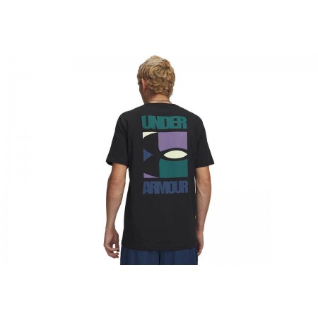 Under Armour Block Logo Ανδρικό Κοντομάνικο T-Shirt Μαύρο