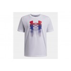 Under Armour Logo Blur Ανδρικό Κοντομάνικο T-Shirt Λευκό