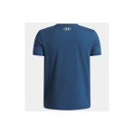 Under Armour Logo Blur Ανδρικό Κοντομάνικο T-Shirt Μπλε