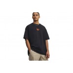 Under Armour Heavyweight Hoops Photoreal Ανδρικό Κοντομάνικο T-Shirt Μαύρο, Πορτοκαλί