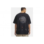 Under Armour Heavyweight Hoops Photoreal Ανδρικό Κοντομάνικο T-Shirt Μαύρο, Πορτοκαλί