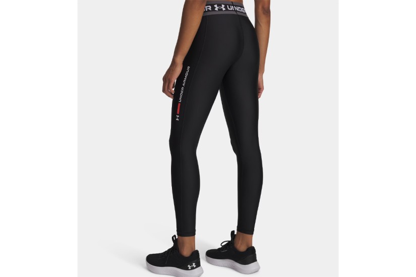 Under Armour Tech Branded Γυναικείο Μακρύ Κολάν Μαύρο