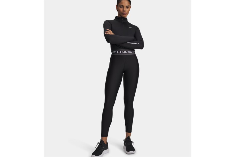Under Armour Tech Branded Γυναικείο Μακρύ Κολάν Μαύρο