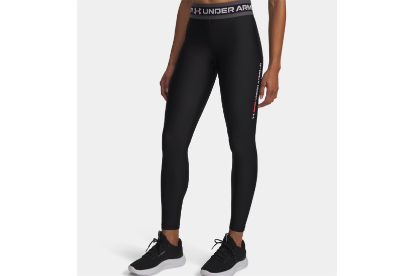 Under Armour Tech Branded Γυναικείο Μακρύ Κολάν Μαύρο