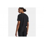 Under Armour Tech Branded Cropped Γυναικείο Κοντομάνικο T-Shirt Μαύρο
