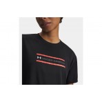 Under Armour Tech Branded Cropped Γυναικείο Κοντομάνικο T-Shirt Μαύρο