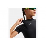 Under Armour Heatgear Γυναικείο Κοντομάνικο Crop Top Mock Μαύρο