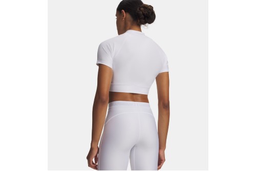 Under Armour Heatgear Crop Top Mock Κοντομάνικο Γυναικείο (6010006 100)