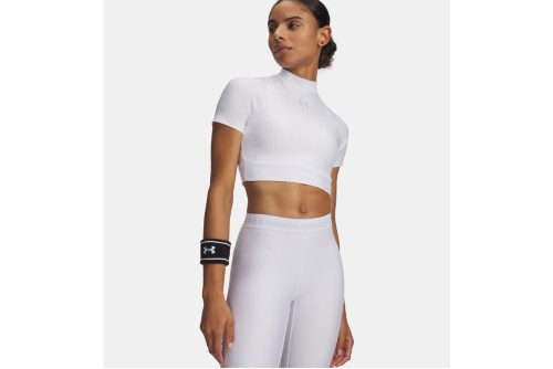 Under Armour Heatgear Crop Top Mock Κοντομάνικο Γυναικείο (6010006 100)