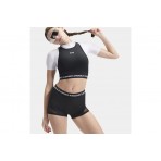 Under Armour Heatgear Mesh Γυναικείο Αμάνικο Crop Top Μαύρο, Λευκό