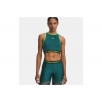 Under Armour Heatgear Mesh Γυναικείο Αμάνικο Crop Top Πετρόλ, Λαχανί