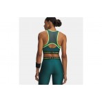 Under Armour Heatgear Mesh Γυναικείο Αμάνικο Crop Top Πετρόλ, Λαχανί