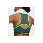 Under Armour Heatgear Mesh Γυναικείο Αμάνικο Crop Top Πετρόλ, Λαχανί