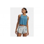 Under Armour Tech Sport Mesh Γυναικεία Αμάνικη Crop Μπλούζα Πετρόλ