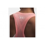 Under Armour Tech Sport Mesh Γυναικεία Αμάνικη Crop Μπλούζα Ροζ