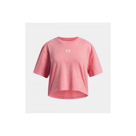 Under Armour Rival Wash Παιδικό Κοντομάνικο T-Shirt Ροζ