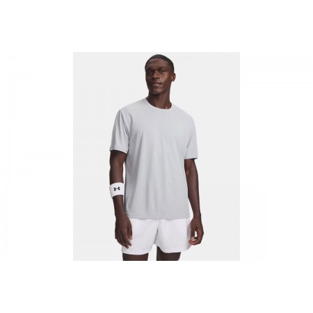 Under Armour Tech Taping Ανδρικό Κοντομάνικο T-Shirt Γκρι, Λαχανί
