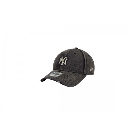 New Era New York Yankees Acid Wash Denim 9Forty Καπέλο Strapback Ανθρακί