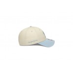 New Era New York Yankees Side Script 9Forty Καπέλο Snapback Εκρού, Σιέλ