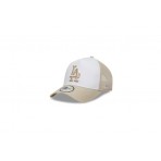 New Era Los Angeles Dodgers Καπέλο Trucker Snapback Μπεζ, Λευκό