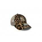New Era New York Yankees Leopard 9Forty Trucker Καπέλο Snapback Καφέ, Μπεζ, Μαύρο