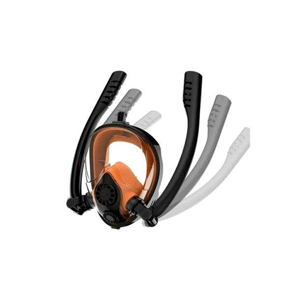 Xdive Twobas Mask For Snorkeling Μάσκα Καταδύσεων (61052 BLACK-ORANGE)
