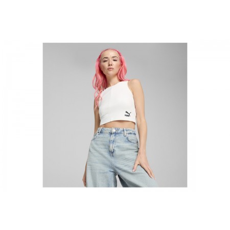Puma Classics Ribbed Crop Top Αμάνικο Γυναικείο 