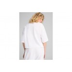 Puma Wardrobe Essential Γυναικείο Κοντομάνικο T-Shirt Λευκό