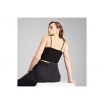 Puma Wardrobe Essentials Γυναικείο Αμάνικο Crop Top Μαύρο