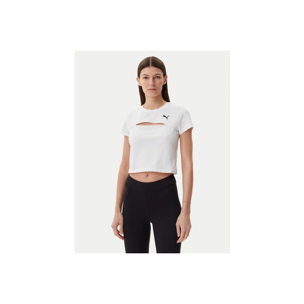Puma Wardrobe Ess Cut-Out Baby T-Shirt Γυναικείο (631164 02)