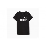Puma Ess Metallic No. 1 Logo Γυναικεία Κοντομάνικη Μπλούζα Μαύρη