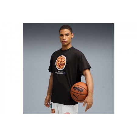 Puma Hooptopia Break Fast Ανδρικό Κοντομάνικο T-Shirt Μαύρο