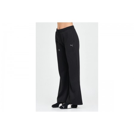 Puma Her Comfort High-Waist Straight Γυναικείο Παντελόνι Φόρμας Μαύρο
